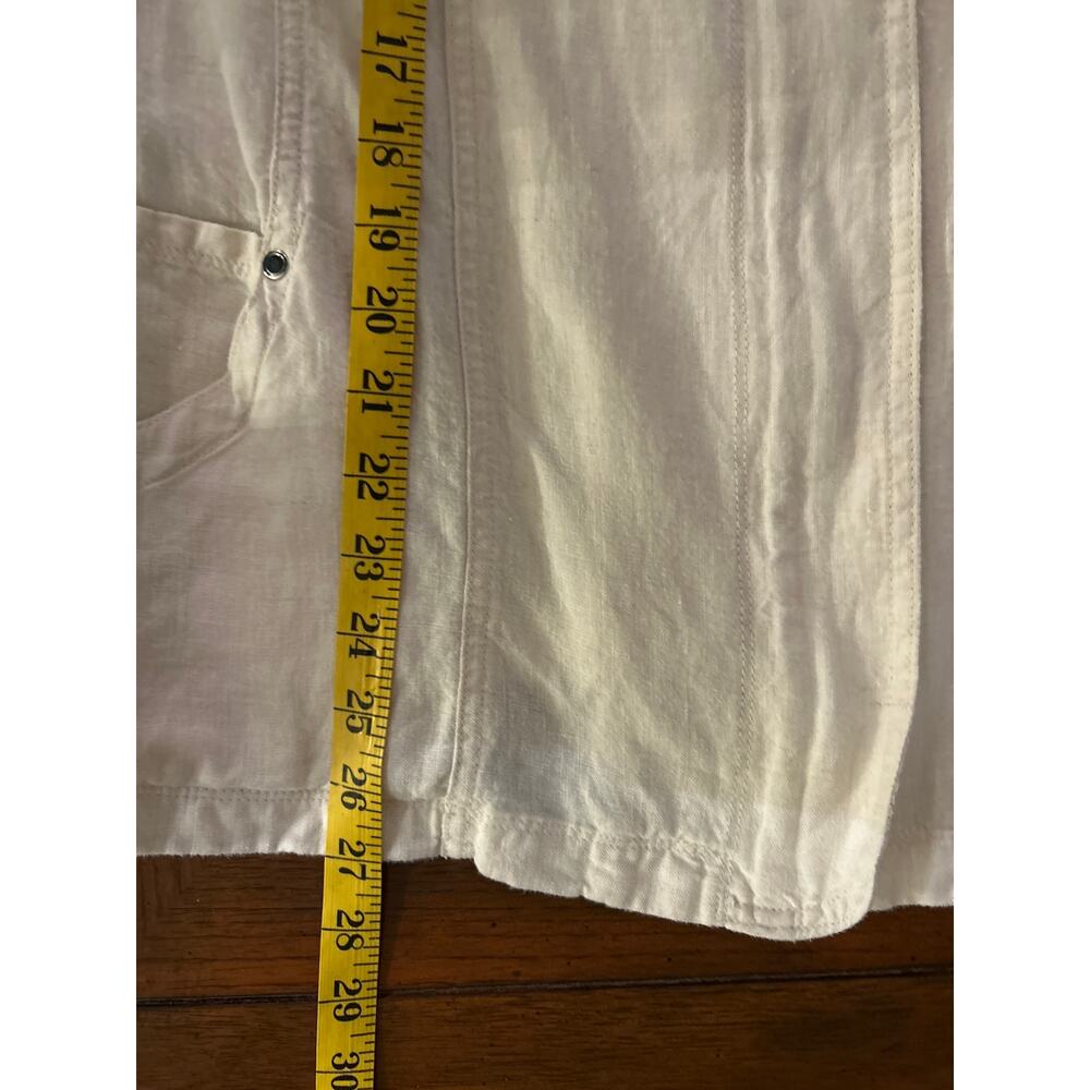 JM Collection WOMAN 100% Linen Zip Jacket - Picture 7 of 8